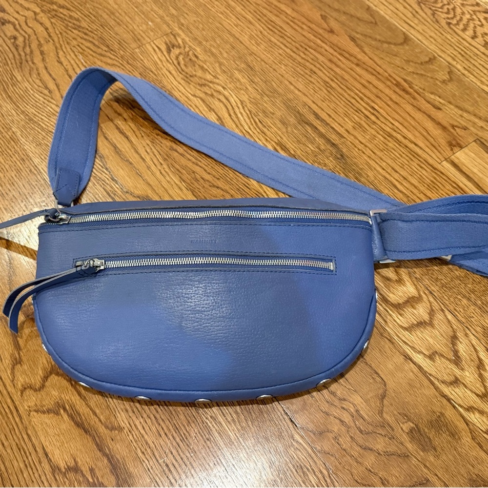 Hammitt Charles Large Leather Crossbody Bag - Cornflower